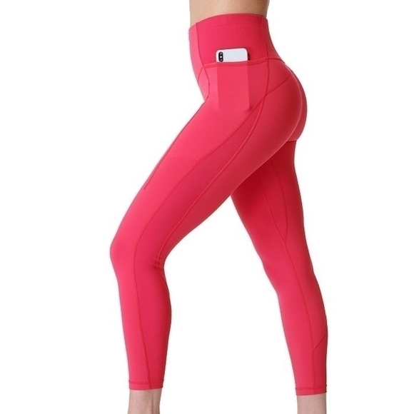 Sweaty Betty Pants - Sweaty Betty London Super Soft 7/8 Pink Yoga Leggings Size 4 NWT